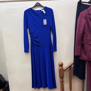 Vibrant Blue Long Sleeve Dress